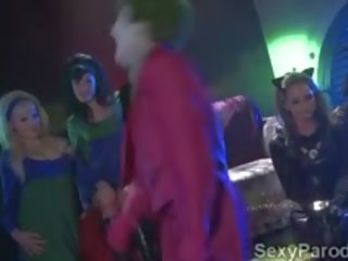 Joker 亂搞 2 瘋狂的 帥哥美女 在 xxx 滑稽模仿 的 batman