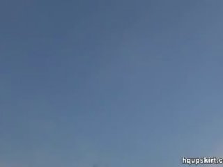 Біла сідниці брюки вгору міні спідниця