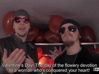BUMS BUS - Valentines Day bus fuck with wild German beauty