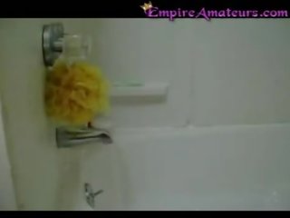 Chubby Teen Bates In The Bathtub