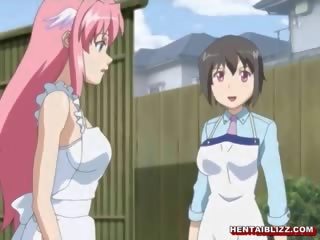 Pleasant japonská hentai dostane vymačkaný ji bigboobs a poked